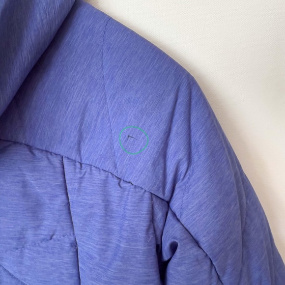 Girls L Purple Blue Puffer Cozy Feathery 50/50 Down Hooded Zip McKinley Jacket - Picture 3 of 12